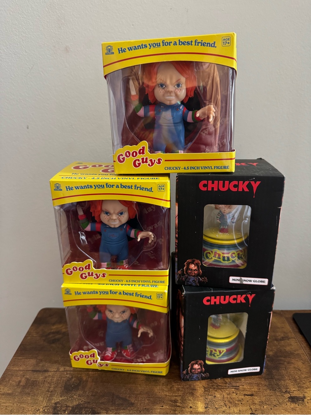 Chucky 4.5" Vinyl Figure Bundle of 5– Red Hair